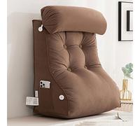 CLEMMO Lettura Cuscini per Letto,Cuscino a Cuneo,Cuscino Lombare,Confortevole Cuscino Schienale,Federa Lavabile,per Leggere/Rilassarsi/Guardare La TV