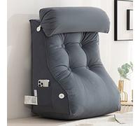 CLEMMO Lettura Cuscini per Letto,Cuscino a Cuneo,Cuscino Lombare,Confortevole Cuscino Schienale,Federa Lavabile,per Leggere/Rilassarsi/Guardare La TV