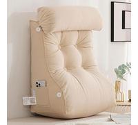 CLEMMO Lettura Cuscini per Letto,Cuscino a Cuneo,Cuscino Lombare,Confortevole Cuscino Schienale,Federa Lavabile,per Leggere/Rilassarsi/Guardare La TV