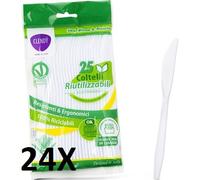 CLENDY 24x COLTELLI RIUTILIZZABILI PZ.25, TOTALE 600 COLTELLI 0000000440785