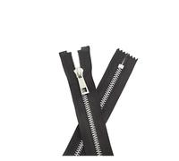 CLENEA 5 Pezzi 15-30 cm 5# Cerniera in Metallo Denti argentati Lega Denti Y Cerniera Liscia Tasca for Borsa in Pelle(Black,20cm)