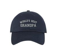 CLeNea Cappello da sole unisex World's Best Grandpa Baseball Hat, Navy (World's Best Grandpa Dad Hat), Etichettalia unica