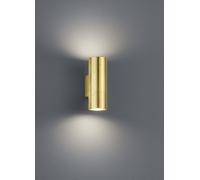 CLEO APPLIQUE CILINDRO 2 LUCI BI-DIREZIONALI ATTACCO GU10 FOGLIA ORO H.16,5CM