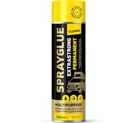 Cleona Colla Spray Extra Forte per Cielo Auto & Tappezzeria - 500ml Adesivo a Contatto Prof. Resistente al Calore 80°C, Trasparente & Impermeabile per Pelle, Gommapiuma & EPS