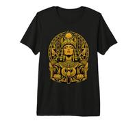 Cleopatra Faraone Egiziano Geroglifici Antico Egitto Maglietta Premium