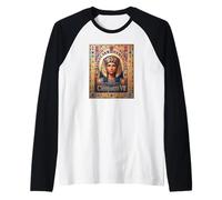 Cleopatra VII Regina dell'Antico Egitto Maglia con Maniche Raglan