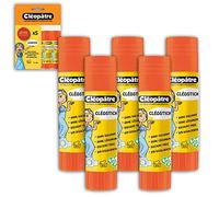 CLEOPATRE - Confezione da 5 bastoncini di colla bianca in plastica riciclata, formato 8 g