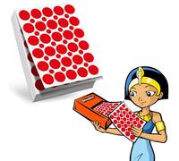 CLEOPATRE - Gommette adesive rotonde - Ricarica Eco-Pack 60 fogli (1880 stickers) - Rosso