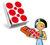 CLEOPATRE - Gommette adesive rotonde - Ricarica Eco-Pack 60 fogli (360 stickers) - Rosso