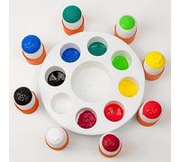 Cléopâtre pennelli Stencil con Corpo in plastica, Bianco, tavolozza di Vernice e 8 tamponi in Schiuma