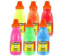 Cleopatre - PGN250x6F - Pack de 6 frascos de pintura guache, 250 ml, fluorescente