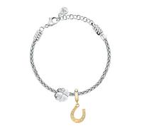 CLEOR Bracciale in acciaio e cristallo