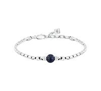 CLEOR Bracciale in Acciaio e Lapislazzuli, LAPIS LAZULI,STEEL
