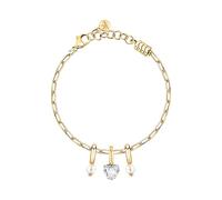 CLEOR Bracciale in Acciaio e Zircone