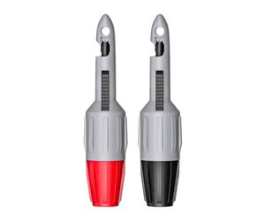 Cleqee Set da 2 pezzi di sonde Drahtstechfühler con morsetti a taglio ad alta resistenza, con presa da 4 mm, per multimetro, voltmetro e test elettrici