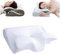 Cleshy - Cuscino ergonomico di alta qualità, cuscino in memory foam, cuscino ergonomico per dormire, allineamento corretto, cuscino ergonomico, protegge collo e colonna vertebrale, cuscino cervicale