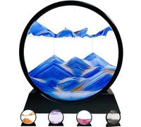 Clessidra 3D, Sabbia Cinetica Bambini, Sabbia Magica, Moto Perpetuo, Estetica Deco per Ufficio Soggiorno Scrivania Adulti Bambini (Blu 12")