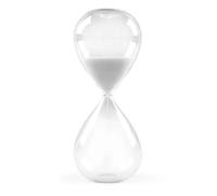 Clessidra 5 minuti, clessidra, sabbia rosa, clessidra decorativa in vetro, per cucina, scrivania, aula, ufficio, decorazione di nozze (bianco 5 minuti)