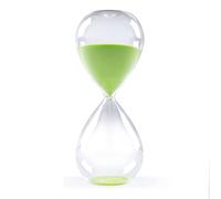 Clessidra 5 minuti, clessidra, sabbia rosa, clessidra decorativa in vetro, per cucina, scrivania, aula, ufficio, decorazione di nozze (verde 3 minuti)
