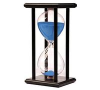 Clessidra 60 Minuti - Timer Decorativo Per Natale, Nuovo Anno, Compleanno - Ornamento Per Tavolino Da Tè, Scaffale Libri, Gioco Di Scuola - Hourglass Blu