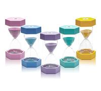 Clessidra a Sabbia, 5 Pezzi Clessidra Set, Orologio a Clessidra Bambini, Sabbia Timer, Clessidre a Colorato Sand Clock Timer per Spazzolini a Clessidra Timer da Cucina, Giochi e Ufficio Timer…