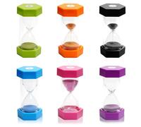 Clessidra Bambini, 6 Pezzi Clessidra Set, Orologio a Clessidra Bambini, Timer da Cucina 1/3/5/10/20/30 minuti, Adatto per Giochi, Cucina, Sport