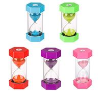 Clessidra Bambini Clessidra Timer Clessidra Set Clessidre Colorato Sabbia Orologio Timer da Cucina Time Management Include clessidre da 1 Minuto, 3, 5, 10, e 30 Minuti, 5 Pezzi…