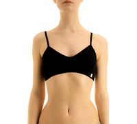 Clessidra Brassière Spalla Stretta Donna in Cotone Elasticizzato Made in Italy, Bralette, Reggiseno, Bra Top, Brassiere Donna E-570 (3, Nero)