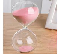 clessidra, Clessidra portatile con timer da 45/60 minuti, grande, colorata, in vetro trasparente e liscio(Roze,60 minutes(14.5 * 7.5cm))
