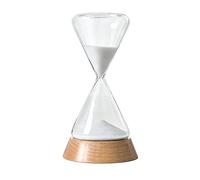 clessidra, Clessidra, timer da cucina, for bambini, ornamenti a clessidra 15/30 minuti, con base in legno massello, decorazione for soggiorno, for ufficio, compleanno(30 minutes(8.4 * 16cm))