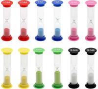 Clessidra colorata 12 pezzi 30sec, 1min, 2min, 3min, 5min, 10 minuti, timer, clessidra, per bambini, decorazione per la casa, gioco