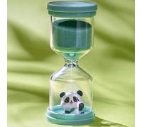Clessidra Colorata per bambino con Panda in Verde Macaron, Timer per L'apprendimento, la Cucina e il Tempo di Gioco