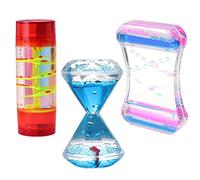 Clessidra Deau Timer Gocce, Timer Liquido Giocattoli Sensoriali, Lampada Lava Colorata, Movimento Bubbler Fidget Giocattolo da Scrivania Rilassanti per Bambini Adolescenti Adulti (C-3pcs)