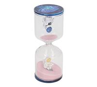 Clessidra decorativa in sabbia Space Man, timer visivo educativo per bambini e persone con esigenze speciali, orologio da scrivania in vetro con design di astronauta per uso in uff (Rosa 30 minuti)