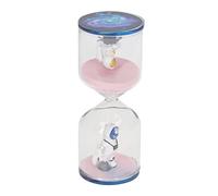 Clessidra decorativa in sabbia Space Man, timer visivo educativo per bambini e persone con esigenze speciali, orologio da scrivania in vetro con design di astronauta per uso in uff (Rosa 15 minuti)