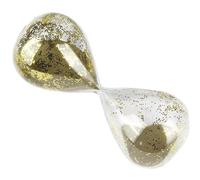 clessidra, decorazione a clessidra, Clessidra in vetro sabbiato Timer bianco oro Dimensioni multiple(Gold 5.0min)