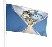 Clessidra Flag Decor 3x5 Ft Time Clock Sand Flow Digital Countdown Watch Minute Speed Timer Wait Poliestere Modello stampato Decorazioni per esterni per case e giardini
