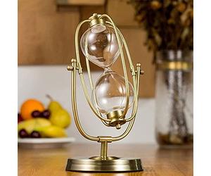 Clessidra in metallo vintage, Clessidra timer, clessidra, autoinstallato che può essere riempito con sabbia, vuota souvenir decorativo creativo for la decorazione 'ufficio(Bronze 4,L)