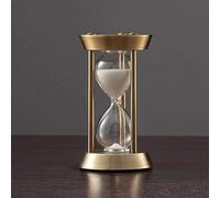 Clessidra in metallo vintage, Clessidra, timer for sabbia, clessidra in metallo e ottone, for orologio a, 1 3 5 10 15 30 minuti, a in vetro, decorazione for ufficio soggiorno(White,3 minutes)