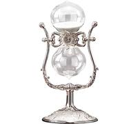 Clessidra in metallo vintage, Timer a clessidra, Orologio a sabbia a, Assistente gestione del tempo, Clessidra in metallo vintage 15 minuti / 30 60 Rotazione a 360° Grande(White,60 minutes)