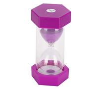 Clessidra in Plastica da 10 Minuti, Clessidra Orologio con Sabbia Timer Strumento di Apprendimento per la Gestione del Tempo per Giochi in Classe Decorazione della Casa Viola