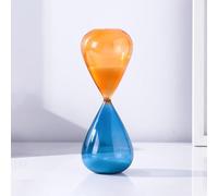 Clessidra in vetro soffiato a mano da 30 minuti, in vetro bicolore, decorazione da scrivania, per casa, cucina e ufficio, (L-30 minuti)