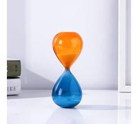 Clessidra in vetro soffiato a mano da 30 minuti, in vetro bicolore, decorazione da scrivania, per casa, cucina e ufficio, (M - 30 minuti)