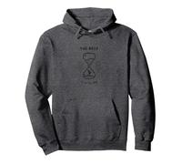 Clessidra ispiratrice Il Meglio Deve Ancora Venire Felpa con Cappuccio, Unisex per Adulti, Grigio Scuro, XL