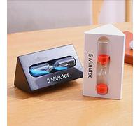 clessidra, Mini clessidra in legno da 3+5+7 minuti, forma triangolare, decorazione creativa con sabbia, piccoli ornamenti, regalo, timer cucina(White)