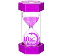 Clessidra per bambini, clessidra decorativa, timer può essere utilizzato in ucine, appartamenti, uffici e anche come timer decorativo (10 minuti, viola)