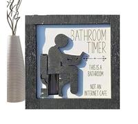 Clessidra per WC con sabbia, orologio a sabbia con stampe divertenti per bagno e WC, timer reversibile da bagno in legno, dispositivo di addestramento per bambini e ragazze