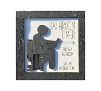 Clessidra per WC, gadget per temporizzazione cacca, accessori decorativi per il bagno, con design decorativo e funzionale, divertente e facile da usare, 10 x 10 cm, per bambini, ragazze, ragazzi