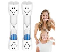 Clessidra Timer, 2 Pezzi, clessidra, con Sabbia Blu e Smile, timer cucina da 3, 5 minuti, timer, per Casa, Cucina, educativo o come clessidra bomboniera, per Bimbi, Spazzolino da Denti