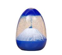 Clessidra, timer a forma di uovo vulcanico liquido, clessidra con base, olio di decompressione olio da scrivania, giocattolo da scrivania, innovativo clessidra artigianale in vetro ornamenti clessidra